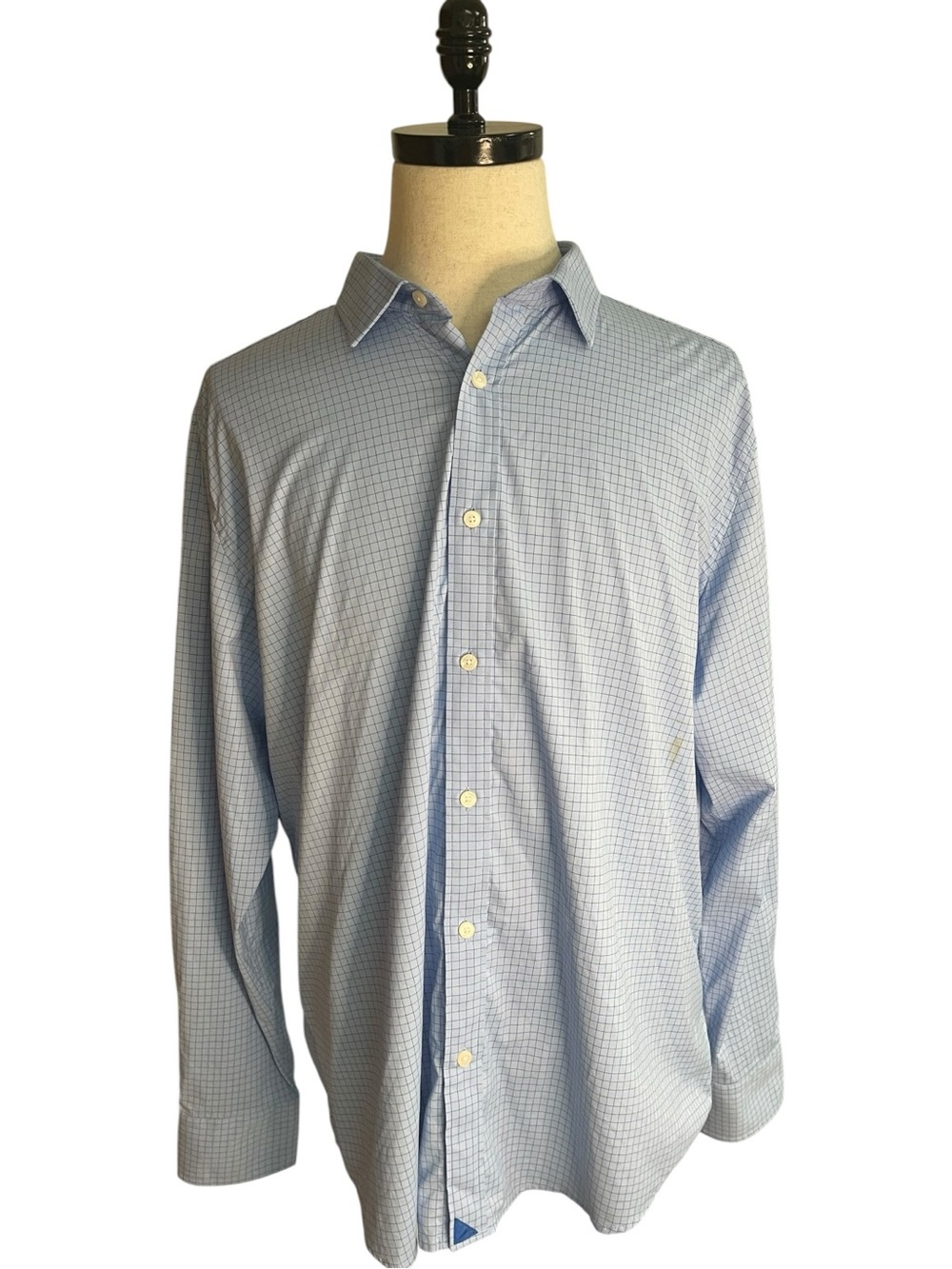 UNTUCKit Austin Performance Slim Fit Button Down Shirt Light Blue